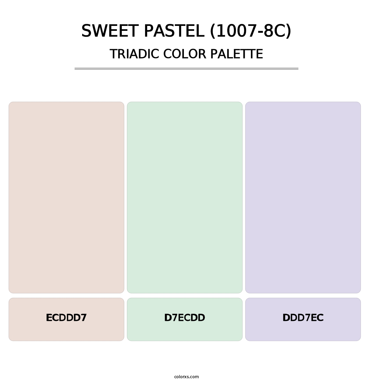 Sweet Pastel (1007-8C) - Triadic Color Palette