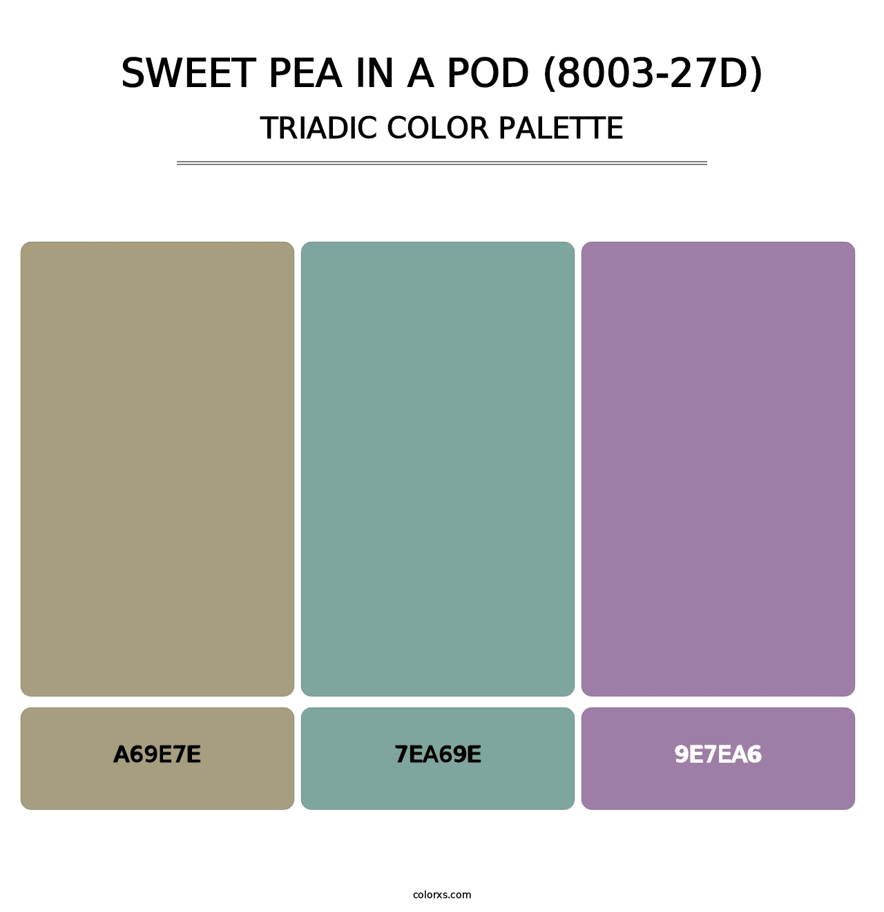 Sweet Pea in a Pod (8003-27D) - Triadic Color Palette