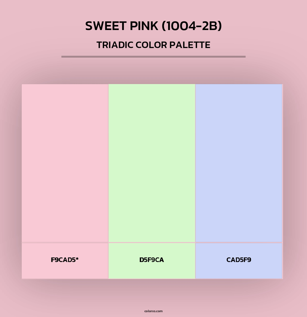 Sweet Pink (1004-2B) - Triadic Color Palette