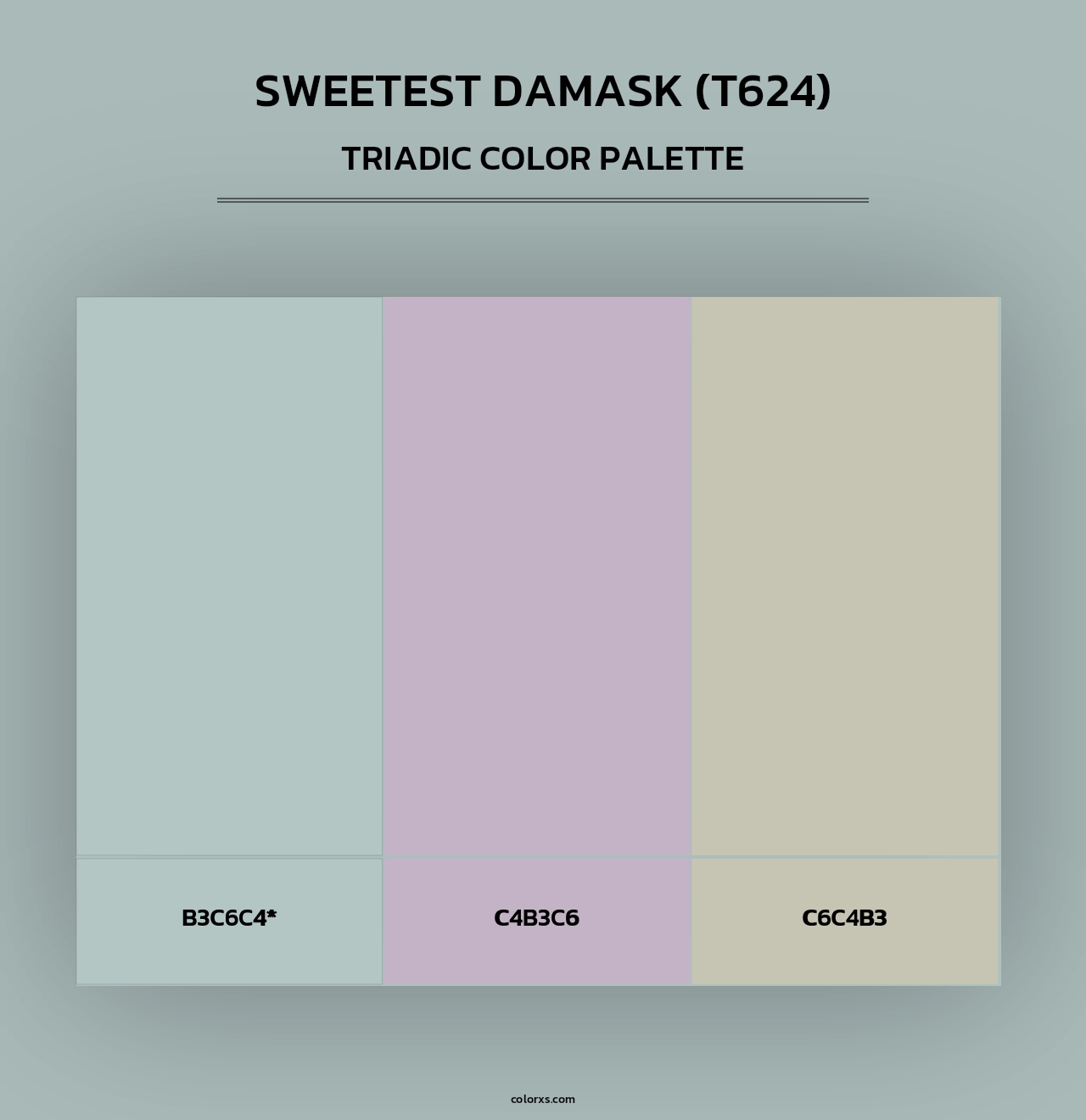 Sweetest Damask (T624) - Triadic Color Palette