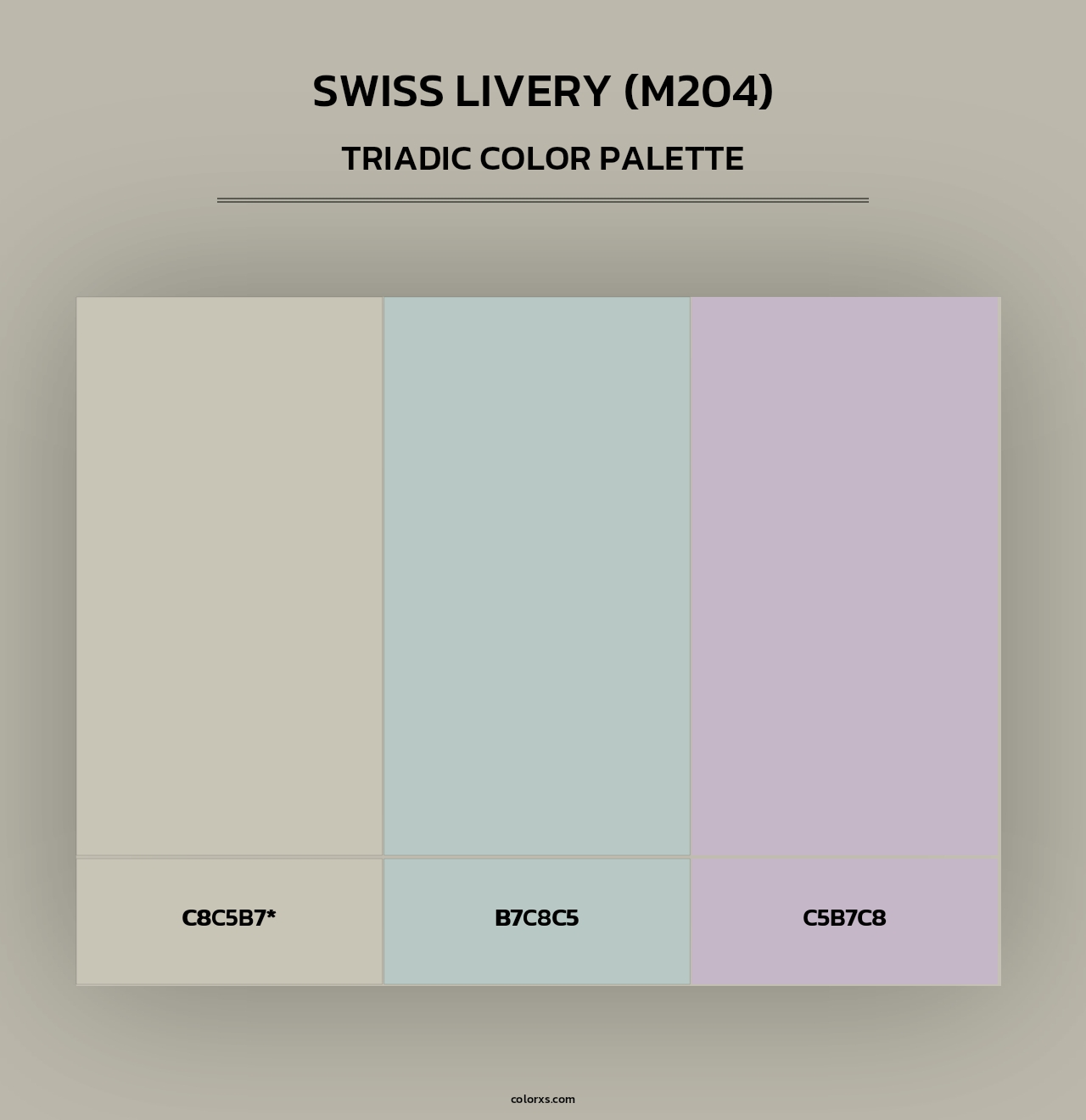 Swiss Livery (M204) - Triadic Color Palette