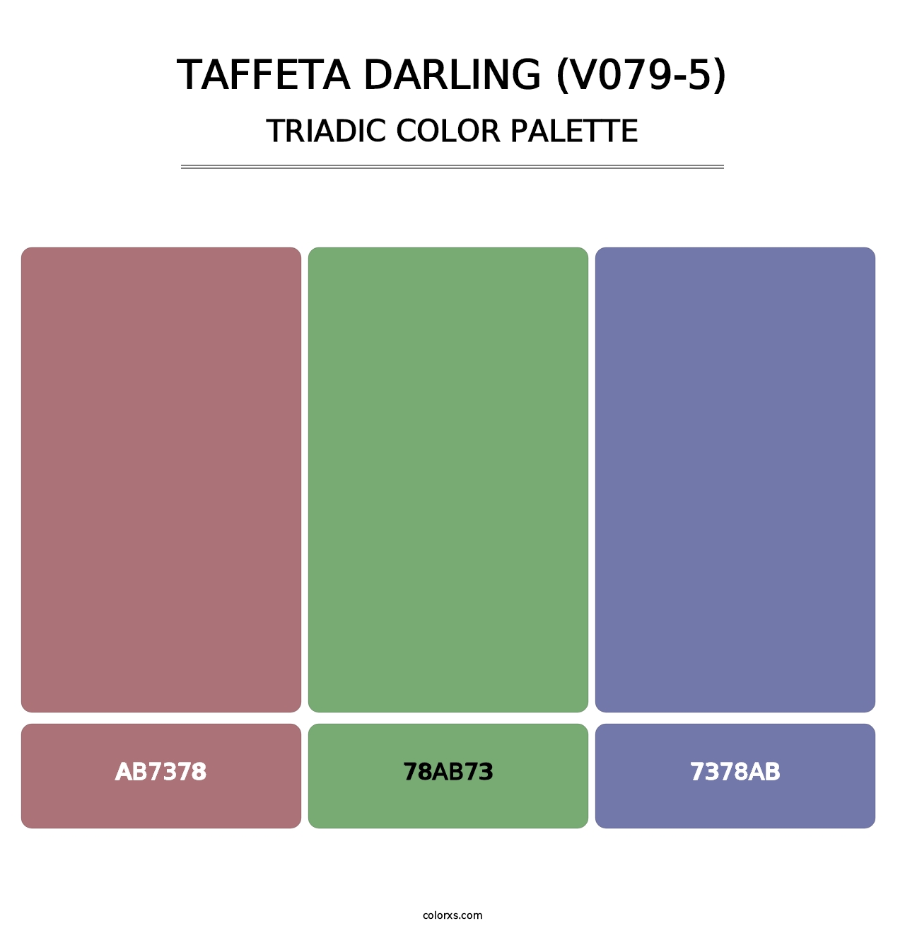 Taffeta Darling (V079-5) - Triadic Color Palette