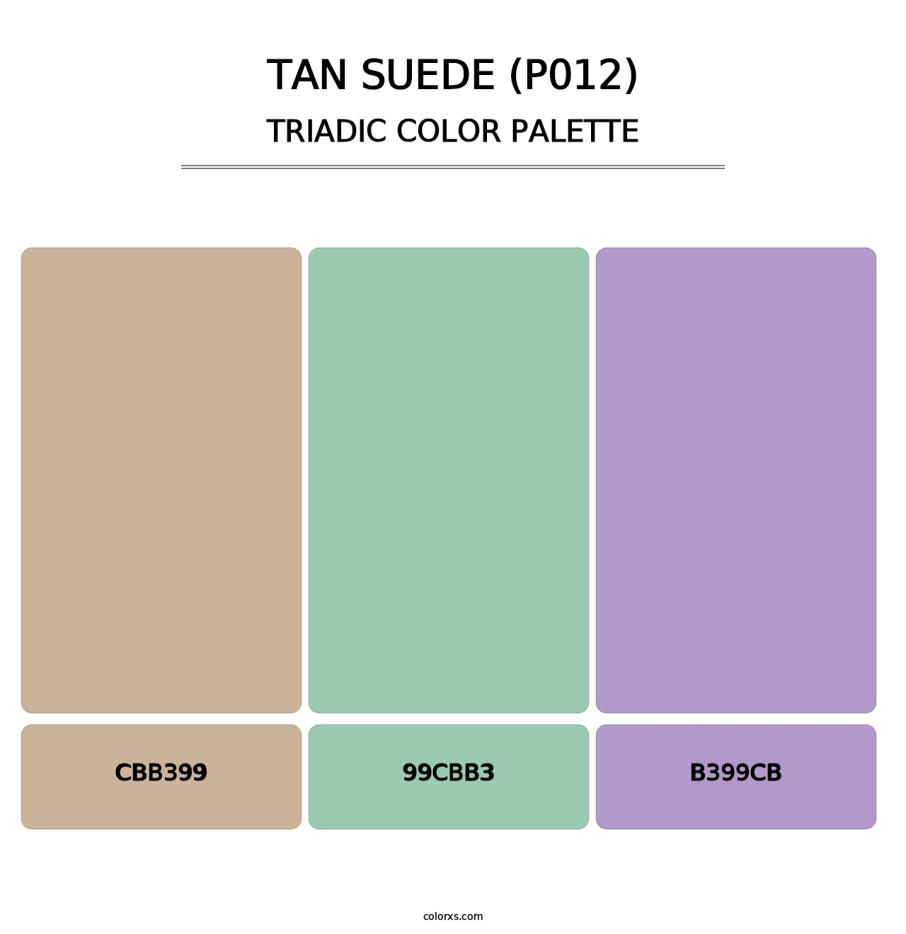 Tan Suede (P012) - Triadic Color Palette