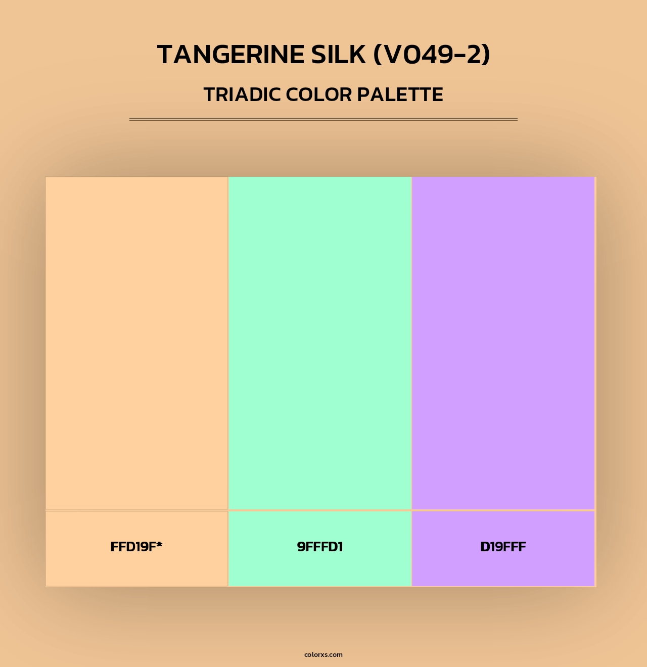 Tangerine Silk (V049-2) - Triadic Color Palette
