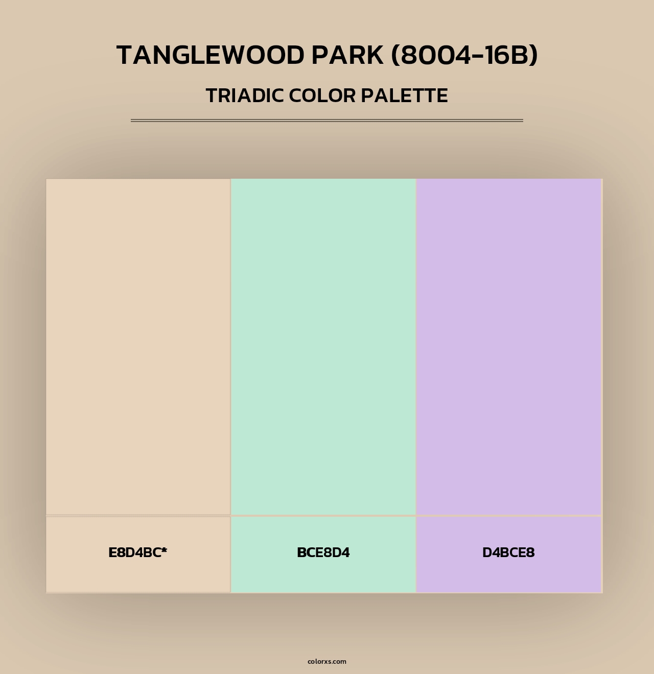 Tanglewood Park (8004-16B) - Triadic Color Palette
