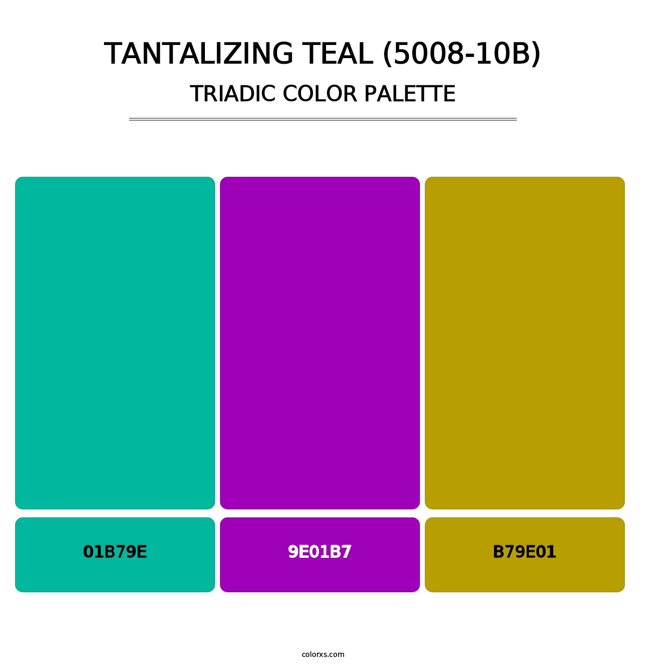 Tantalizing Teal (5008-10B) - Triadic Color Palette