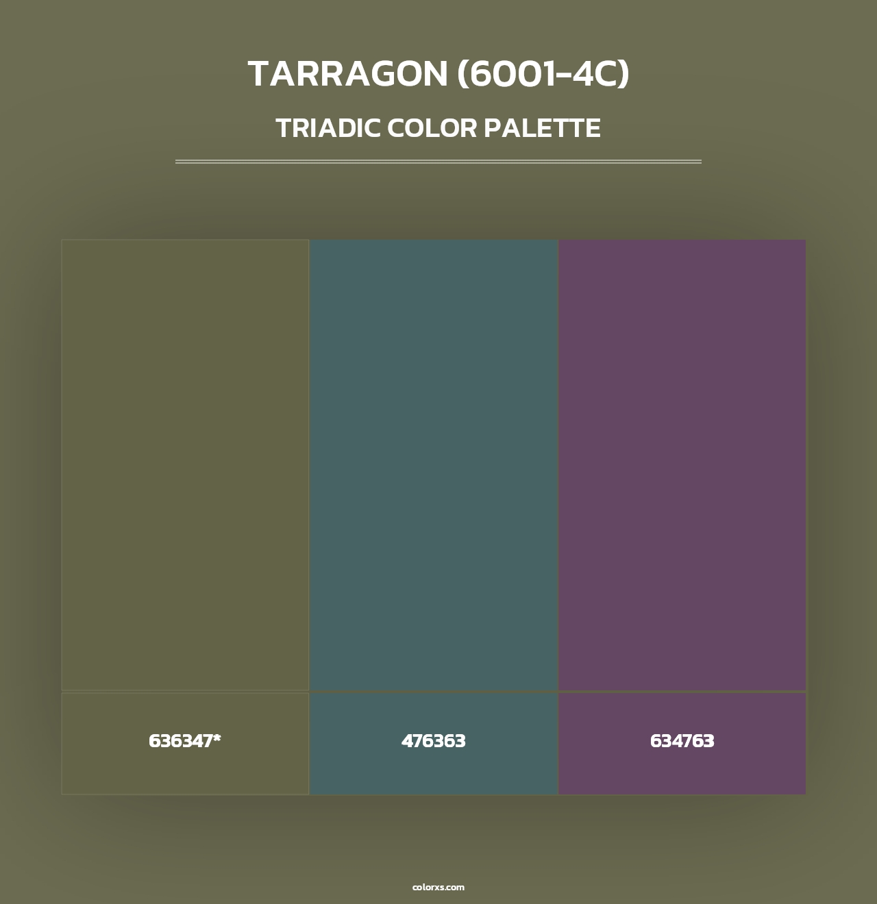 Tarragon (6001-4C) - Triadic Color Palette