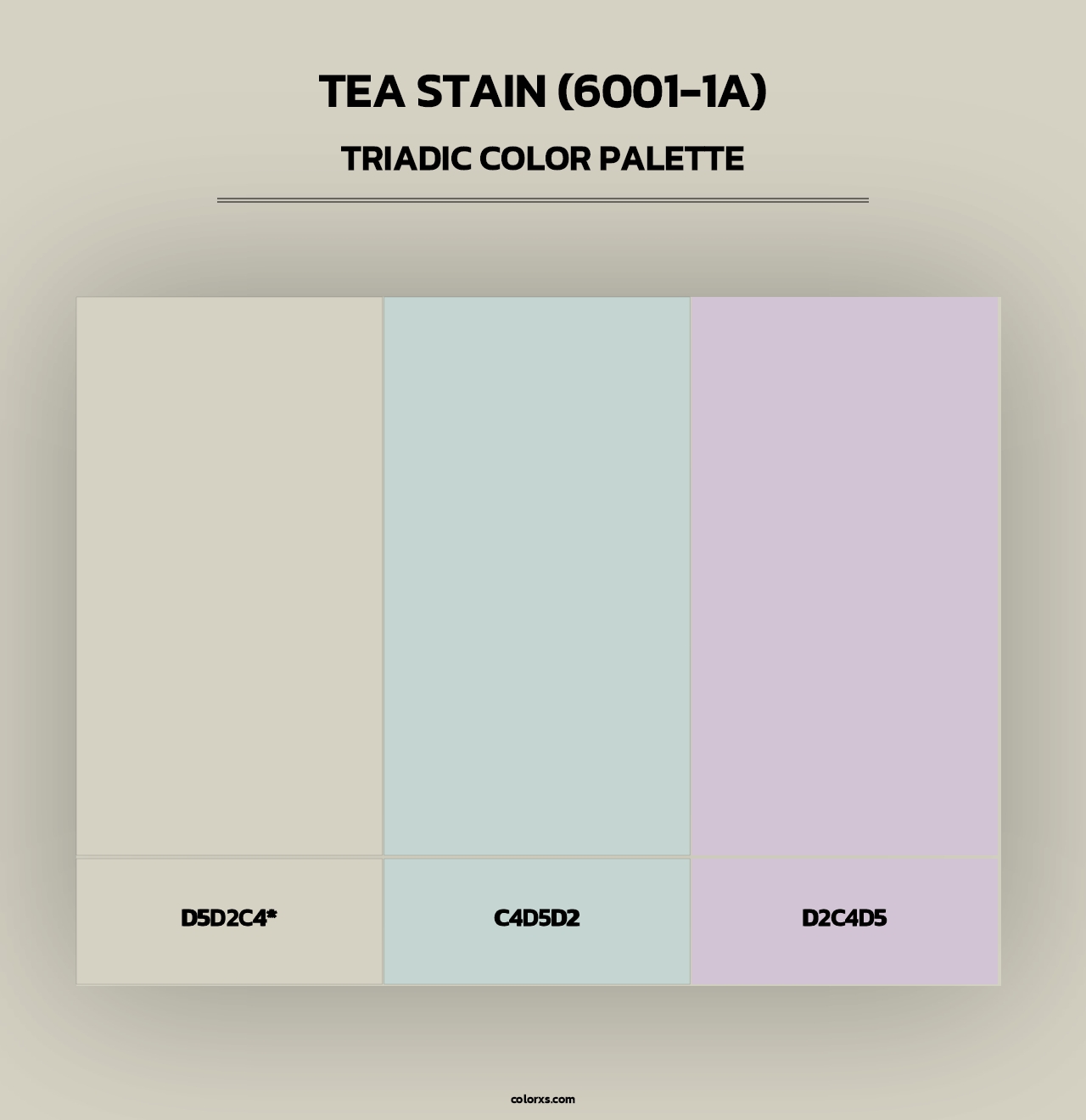 Tea Stain (6001-1A) - Triadic Color Palette