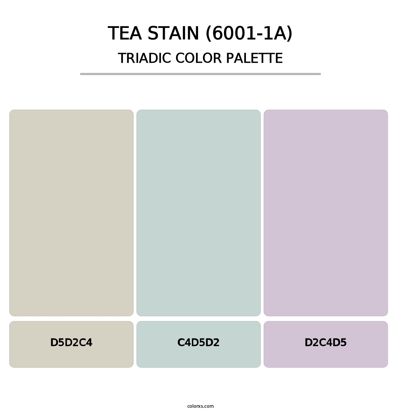 Tea Stain (6001-1A) - Triadic Color Palette