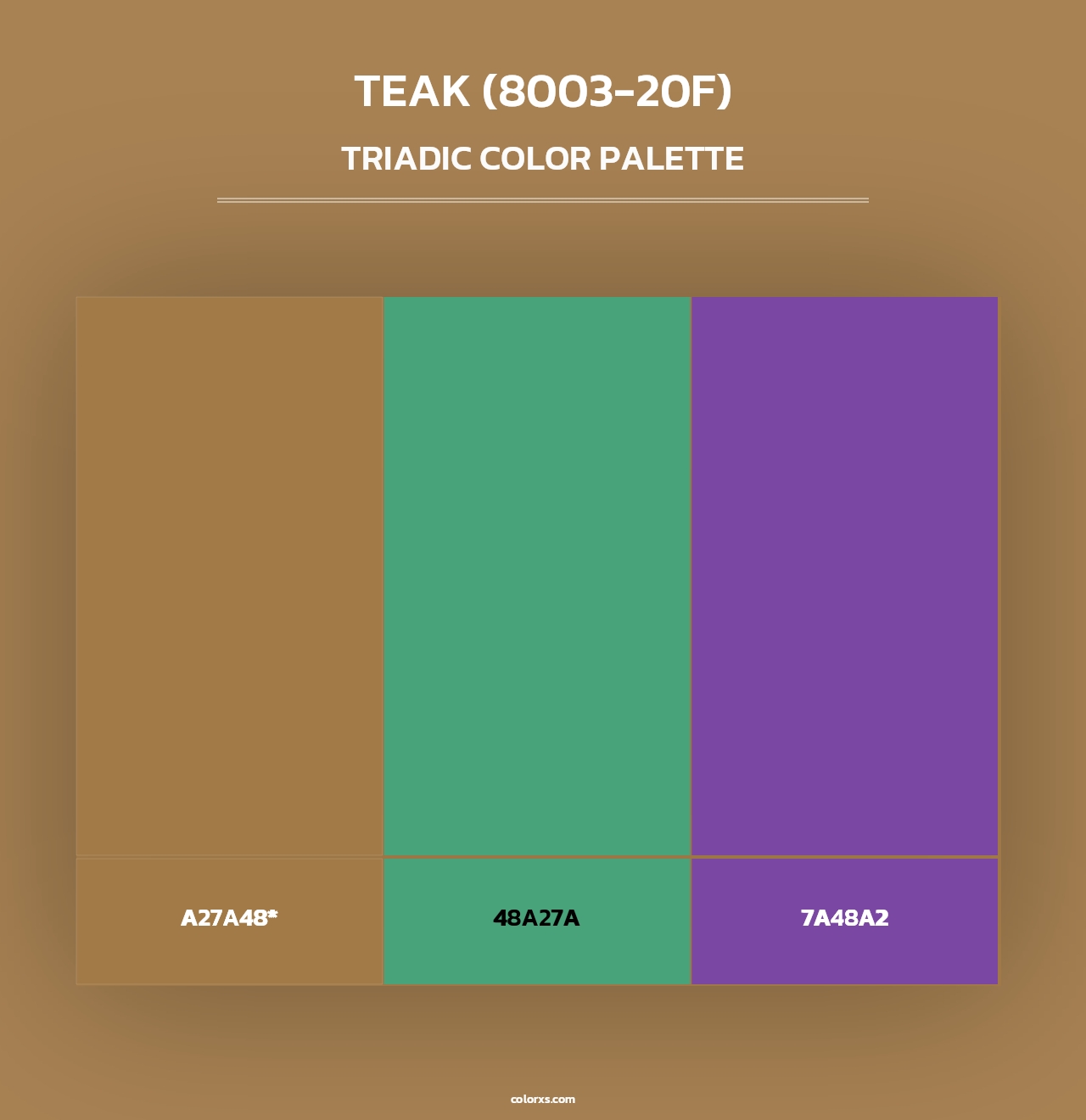 Teak (8003-20F) - Triadic Color Palette