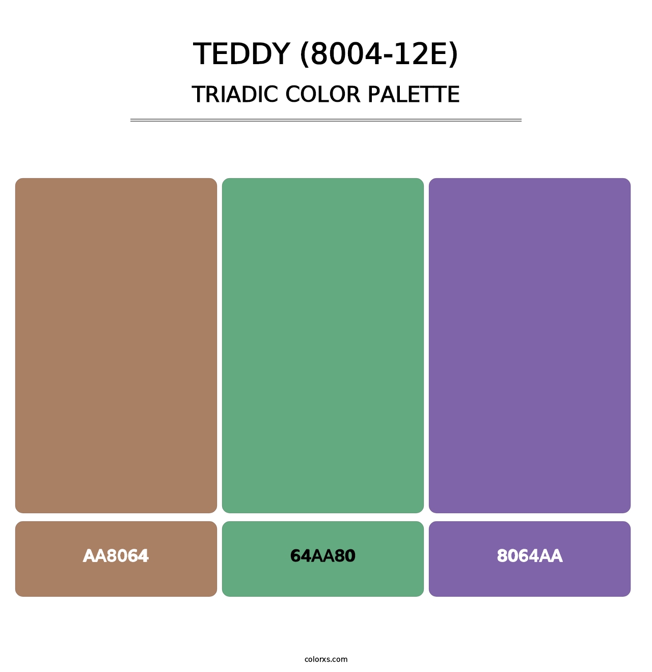 Teddy (8004-12E) - Triadic Color Palette