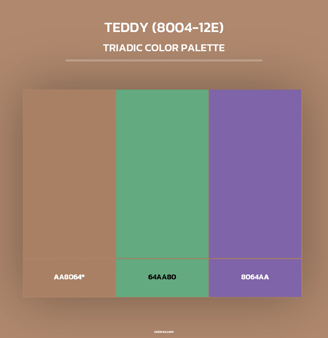Teddy (8004-12E) - Triadic Color Palette