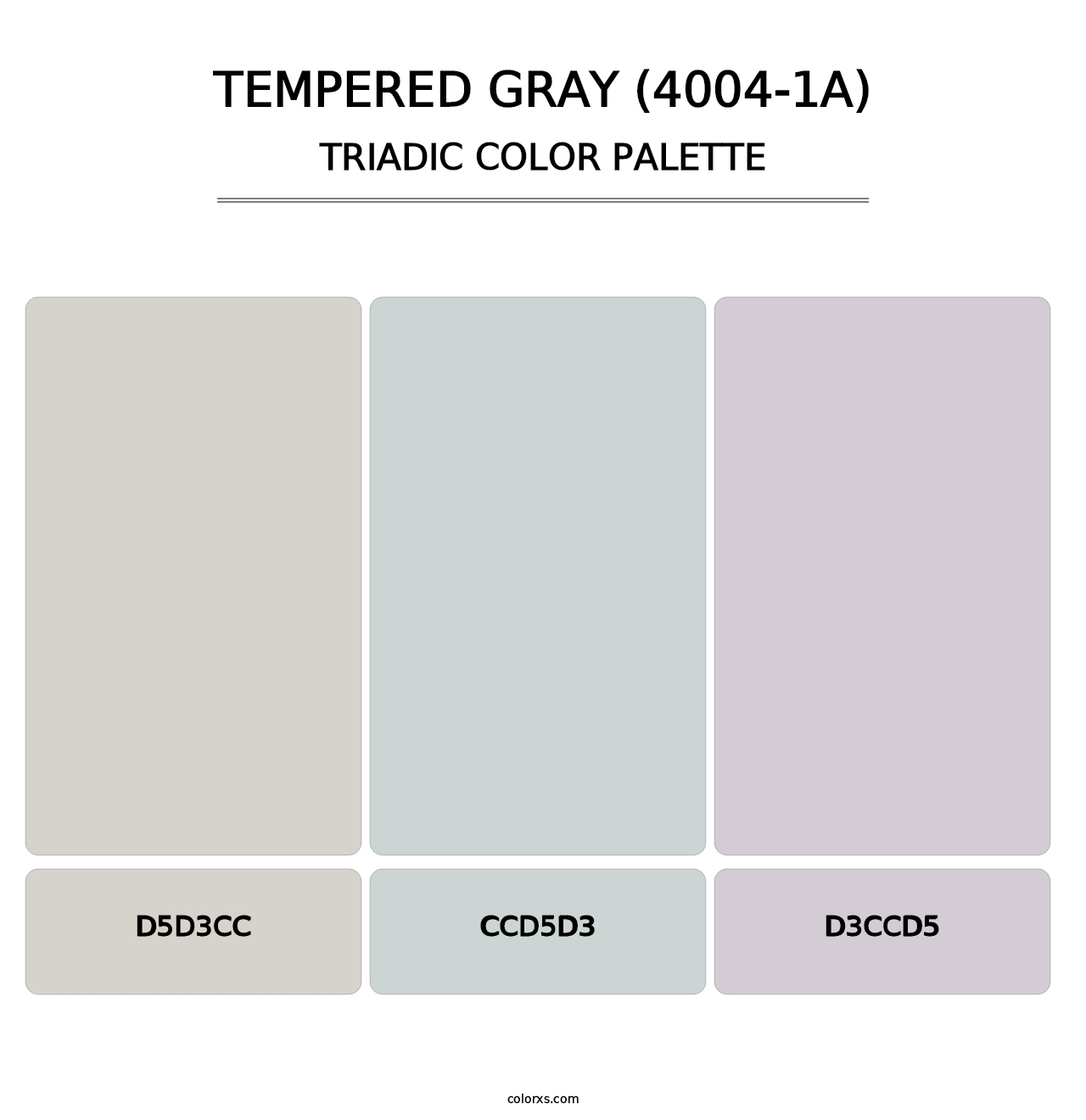 Tempered Gray (4004-1A) - Triadic Color Palette