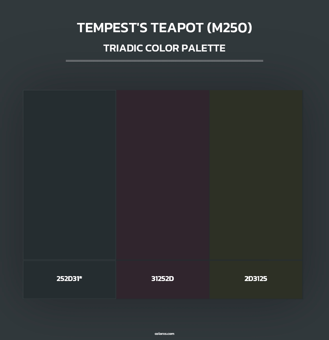 Tempest's Teapot (M250) - Triadic Color Palette