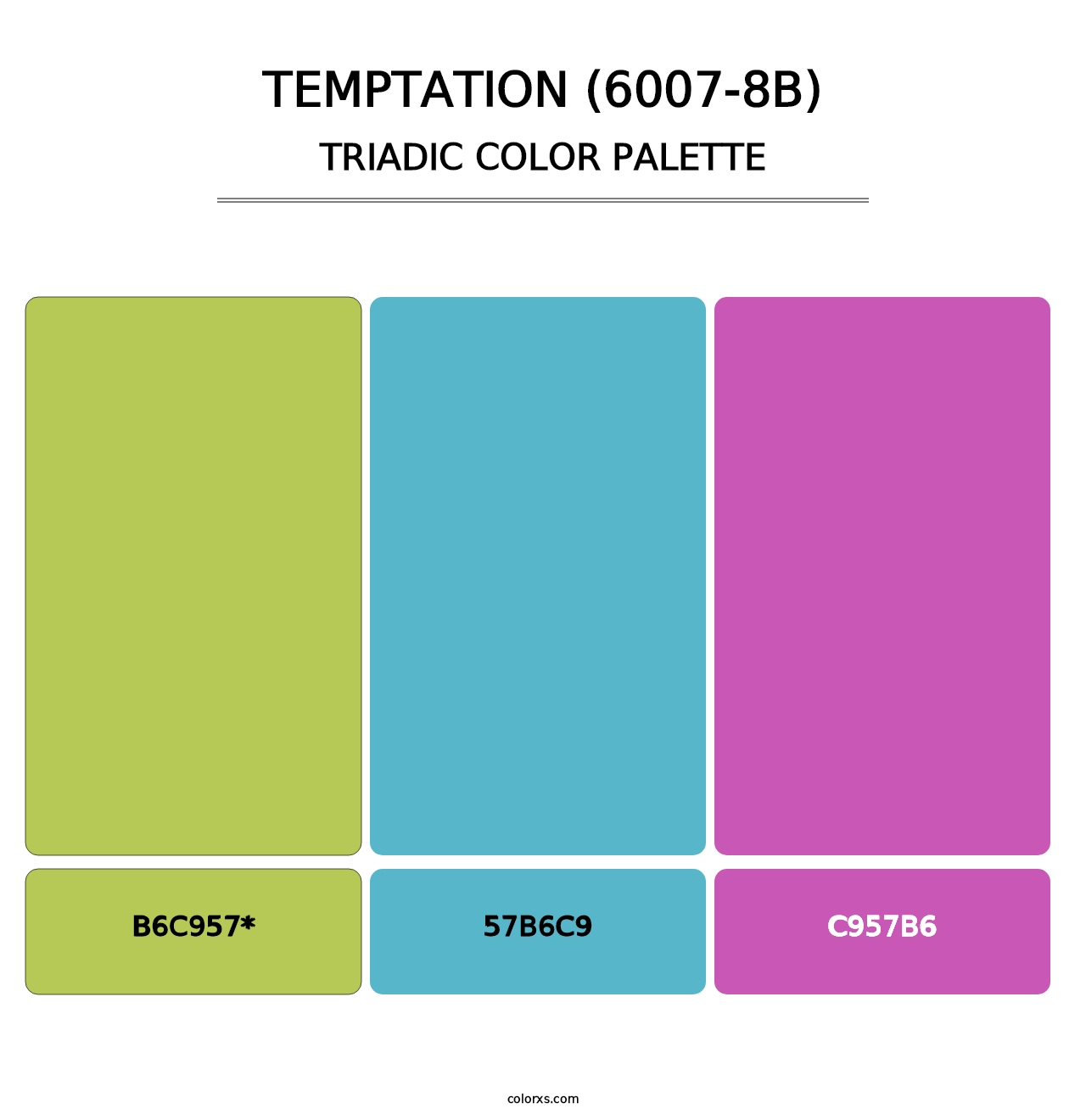 Temptation (6007-8B) - Triadic Color Palette