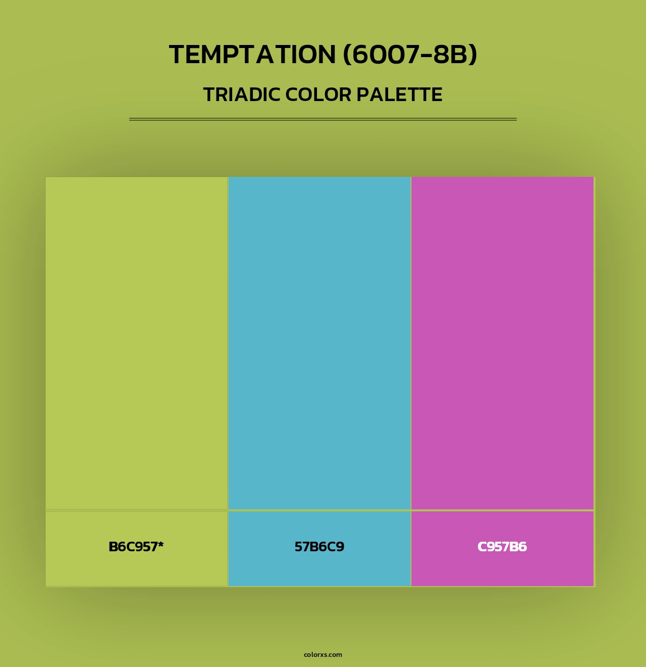 Temptation (6007-8B) - Triadic Color Palette