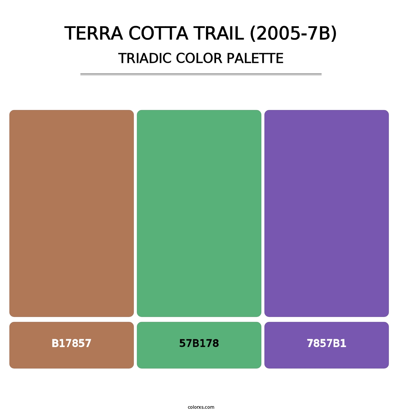 Terra Cotta Trail (2005-7B) - Triadic Color Palette