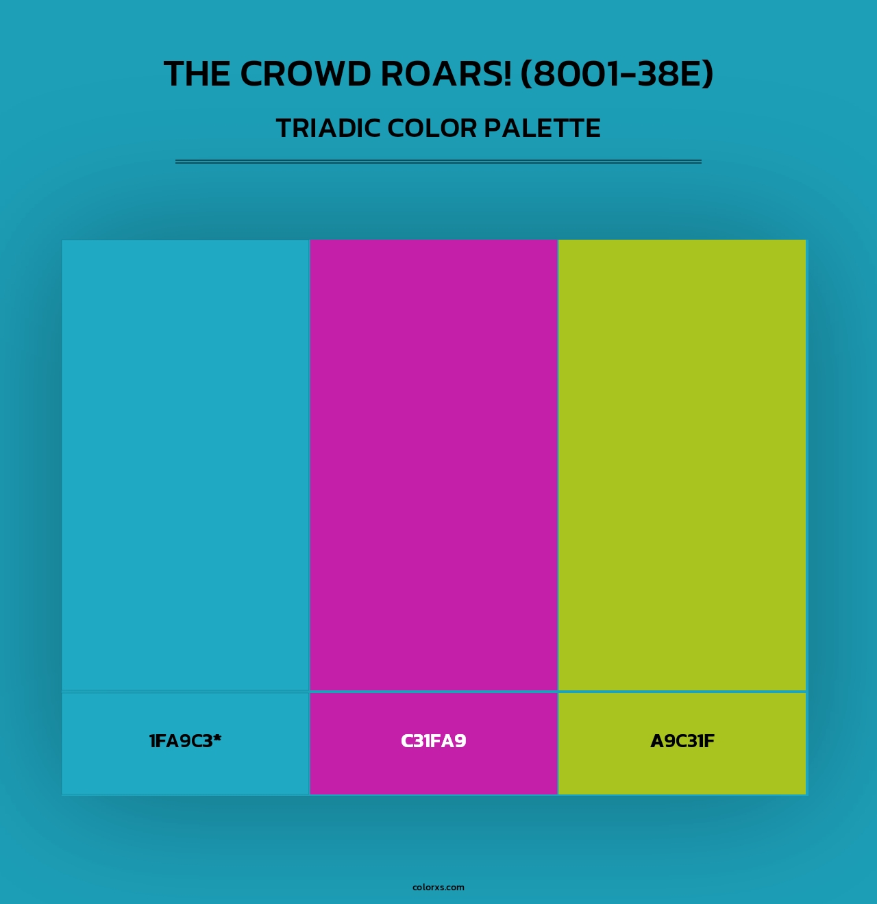 The Crowd Roars! (8001-38E) - Triadic Color Palette