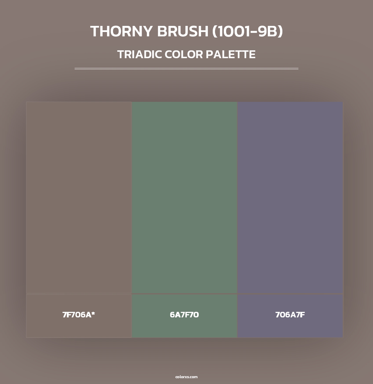 Thorny Brush (1001-9B) - Triadic Color Palette