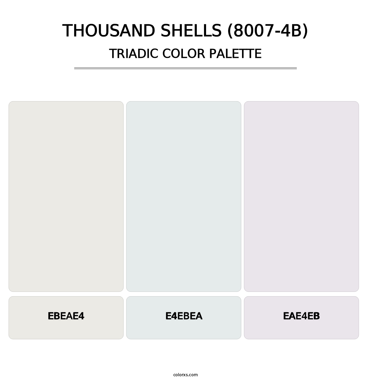 Thousand Shells (8007-4B) - Triadic Color Palette