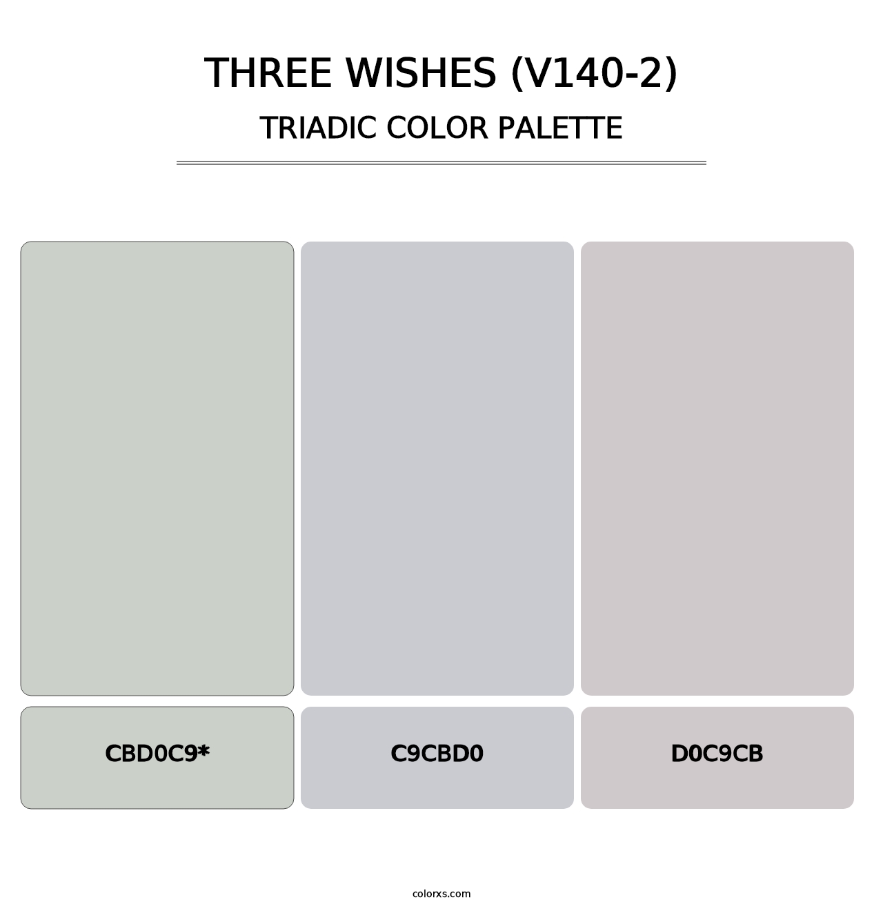 Three Wishes (V140-2) - Triadic Color Palette