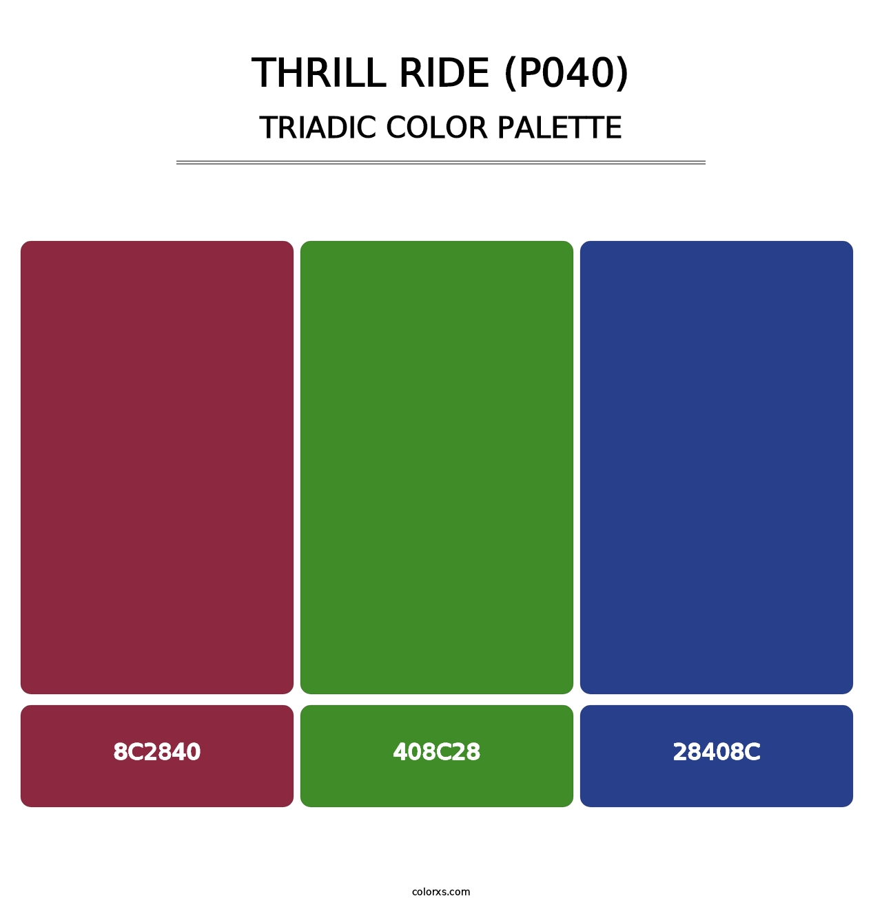 Thrill Ride (P040) - Triadic Color Palette