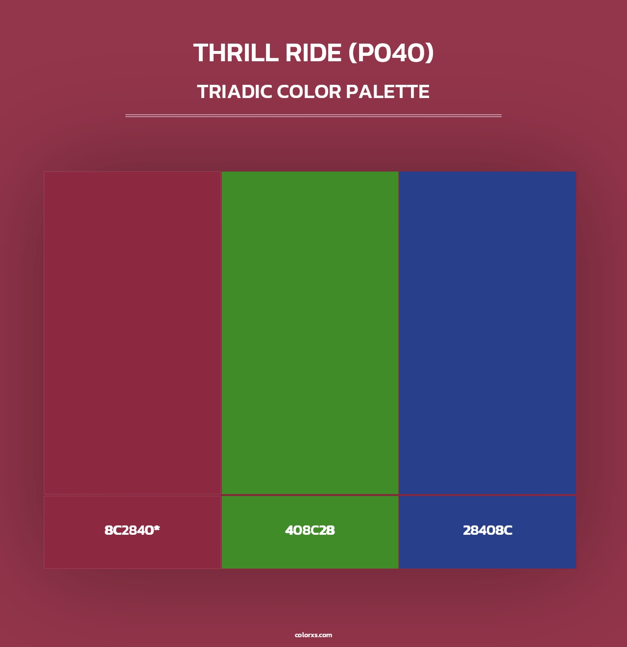 Thrill Ride (P040) - Triadic Color Palette