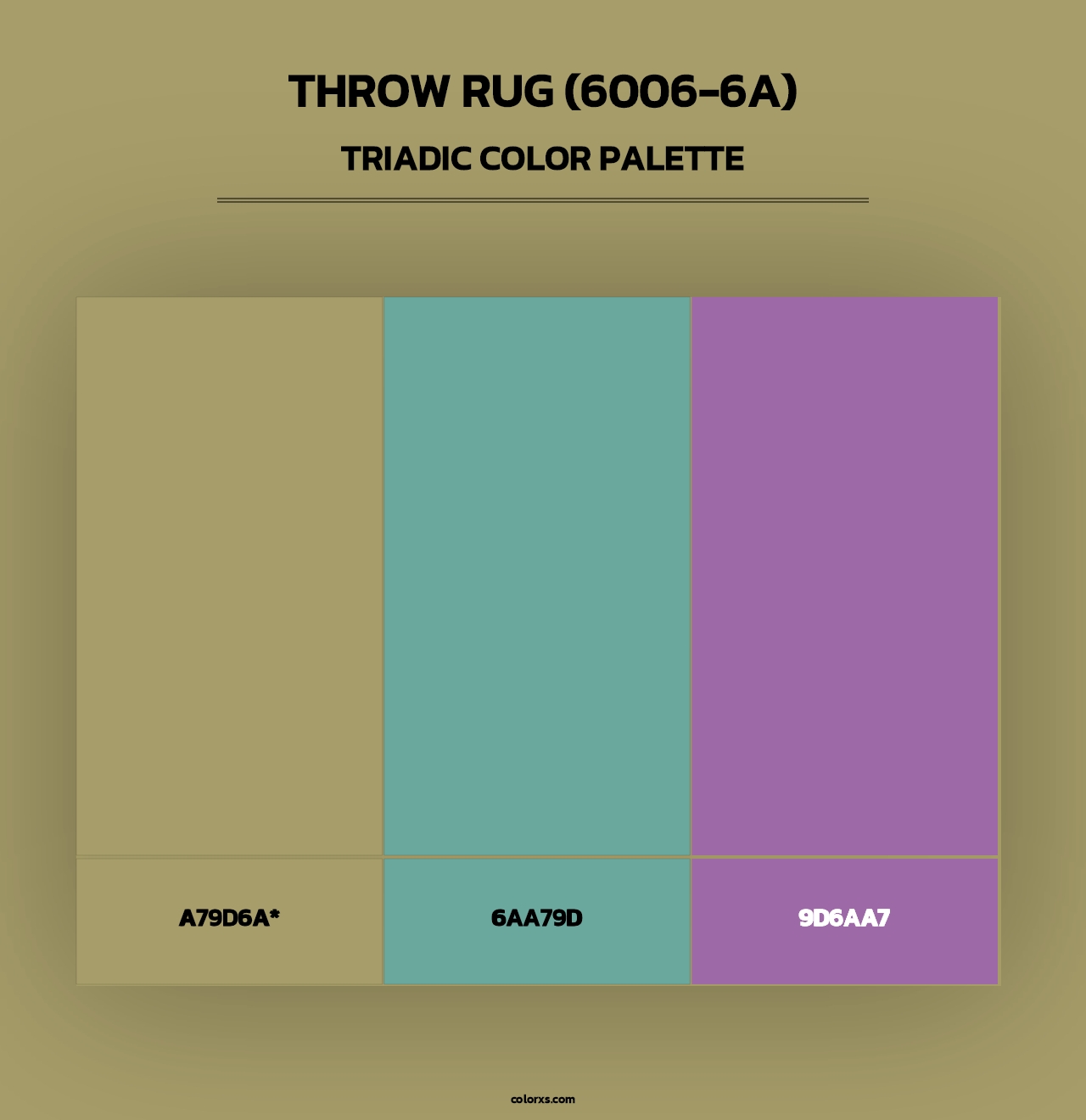 Throw Rug (6006-6A) - Triadic Color Palette