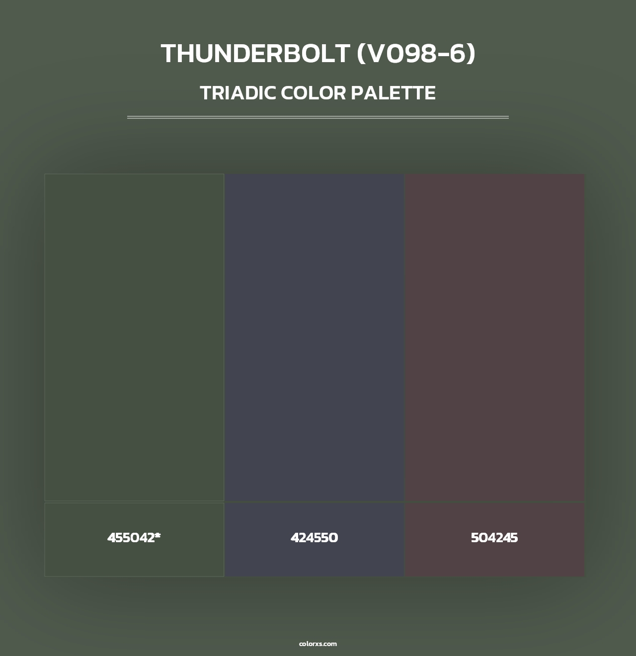 Thunderbolt (V098-6) - Triadic Color Palette