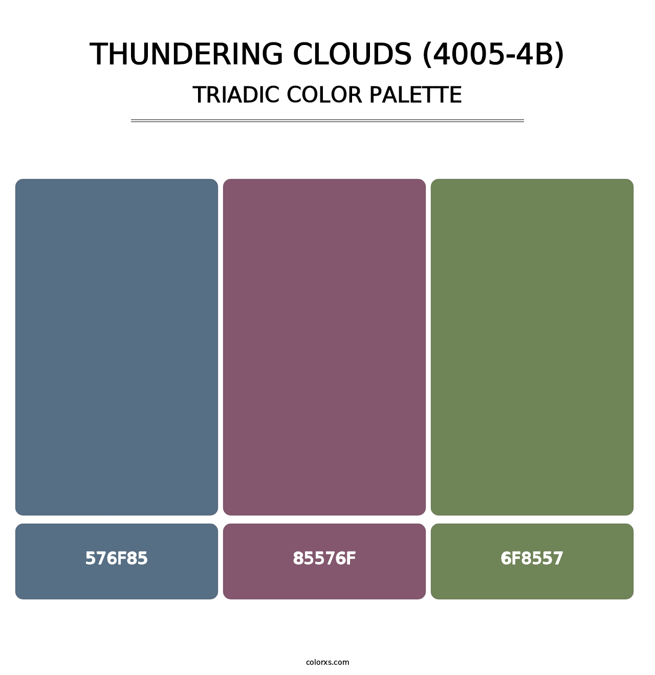 Thundering Clouds (4005-4B) - Triadic Color Palette
