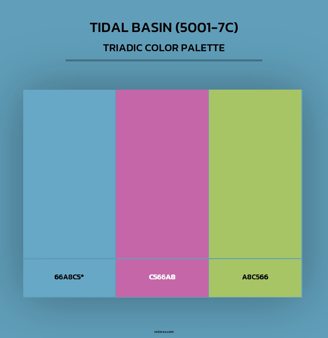 Tidal Basin (5001-7C) - Triadic Color Palette
