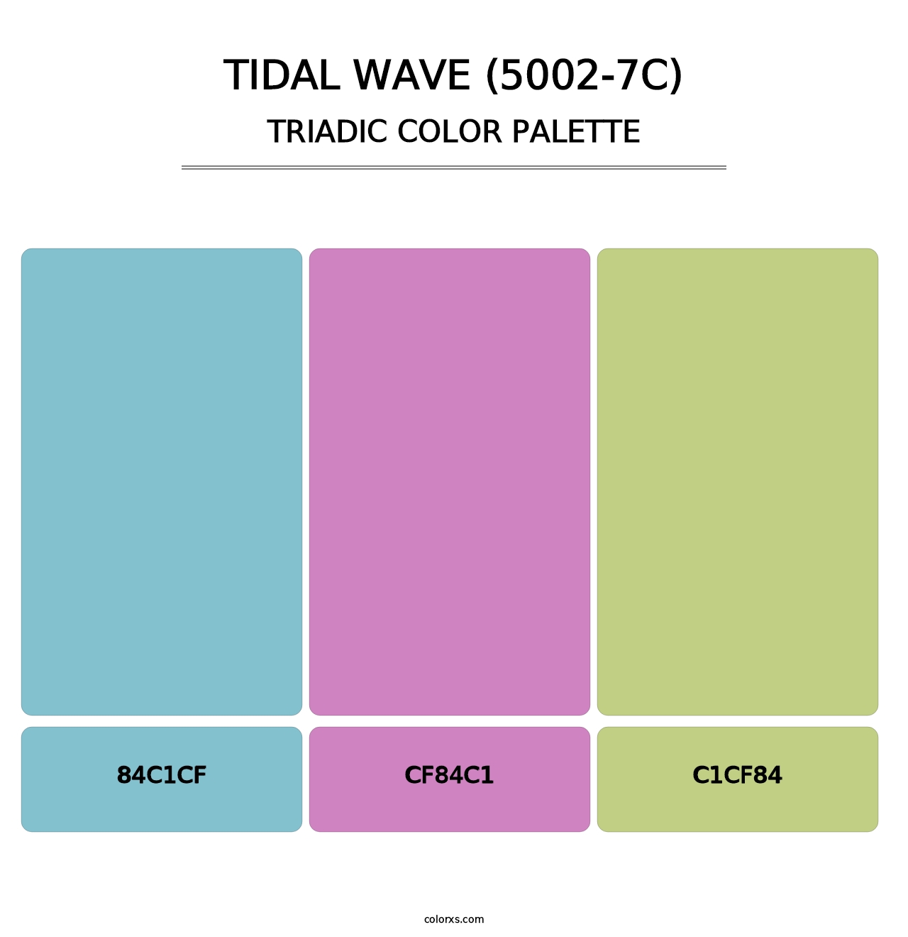 Tidal Wave (5002-7C) - Triadic Color Palette