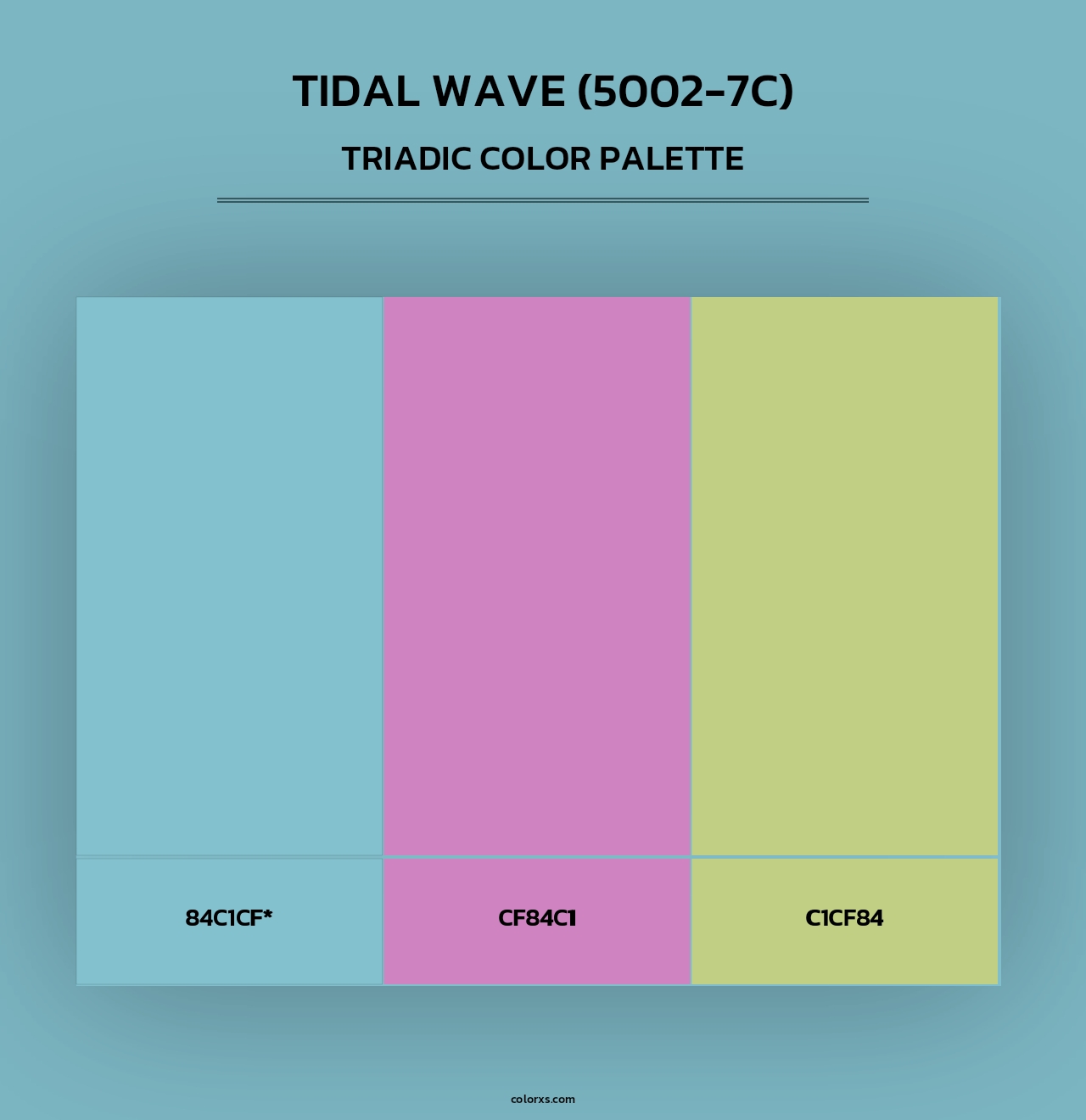 Tidal Wave (5002-7C) - Triadic Color Palette