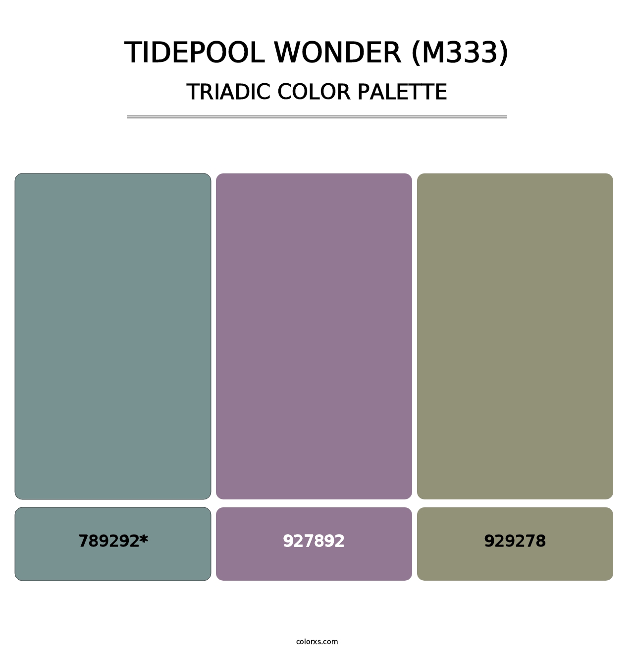 Tidepool Wonder (M333) - Triadic Color Palette