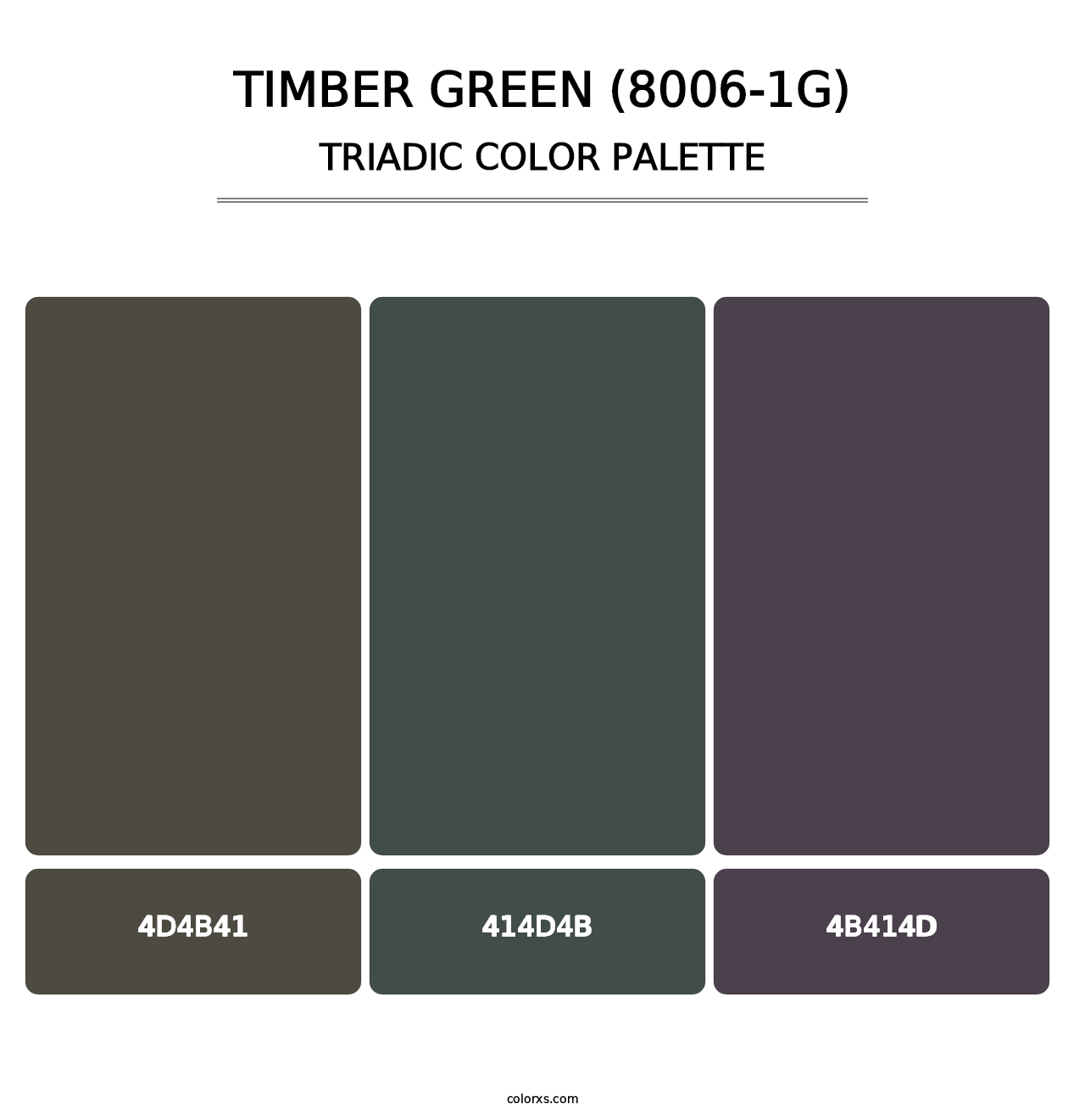 Timber Green (8006-1G) - Triadic Color Palette