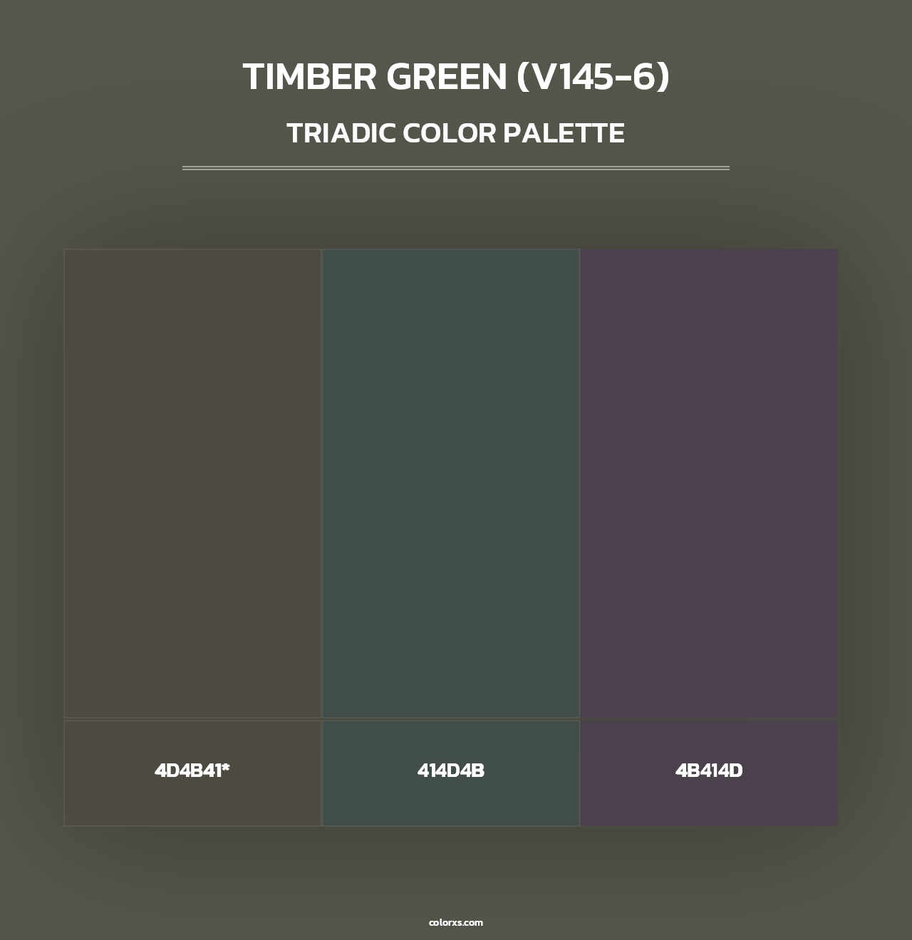 Timber Green (V145-6) - Triadic Color Palette