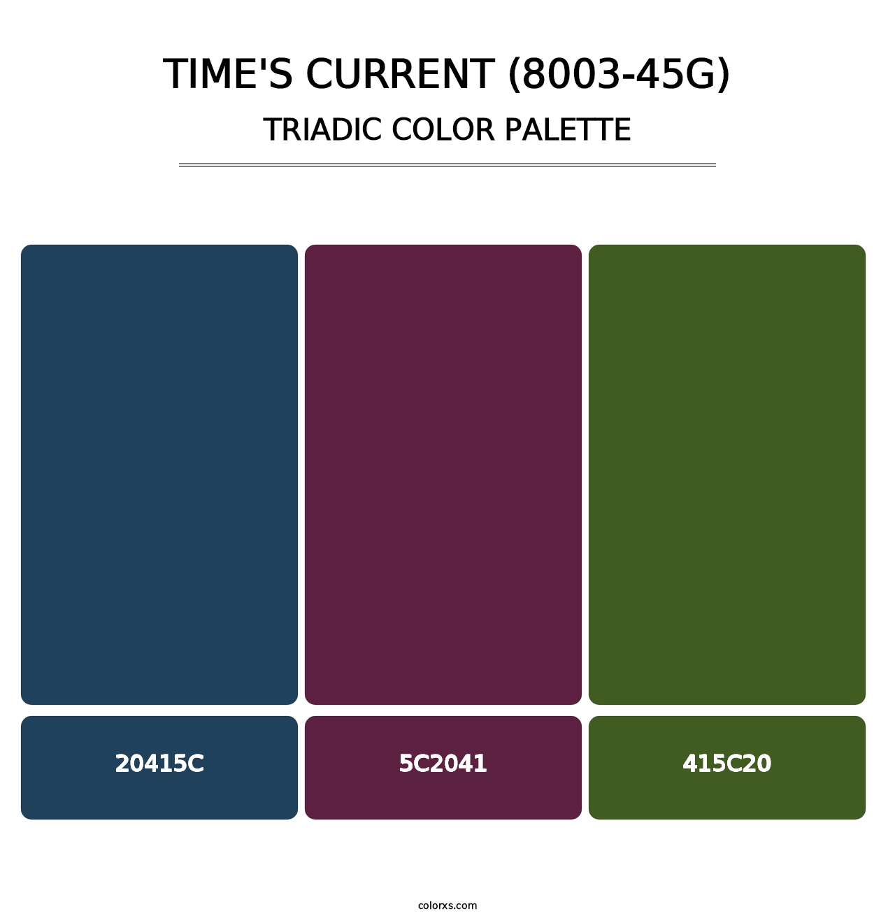 Time's Current (8003-45G) - Triadic Color Palette