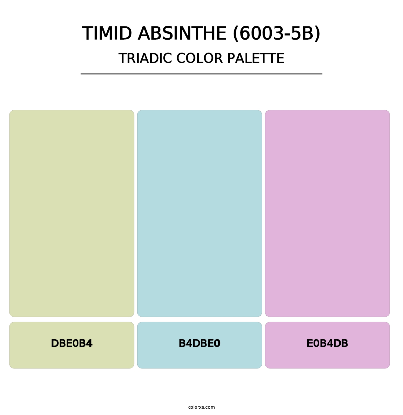Timid Absinthe (6003-5B) - Triadic Color Palette
