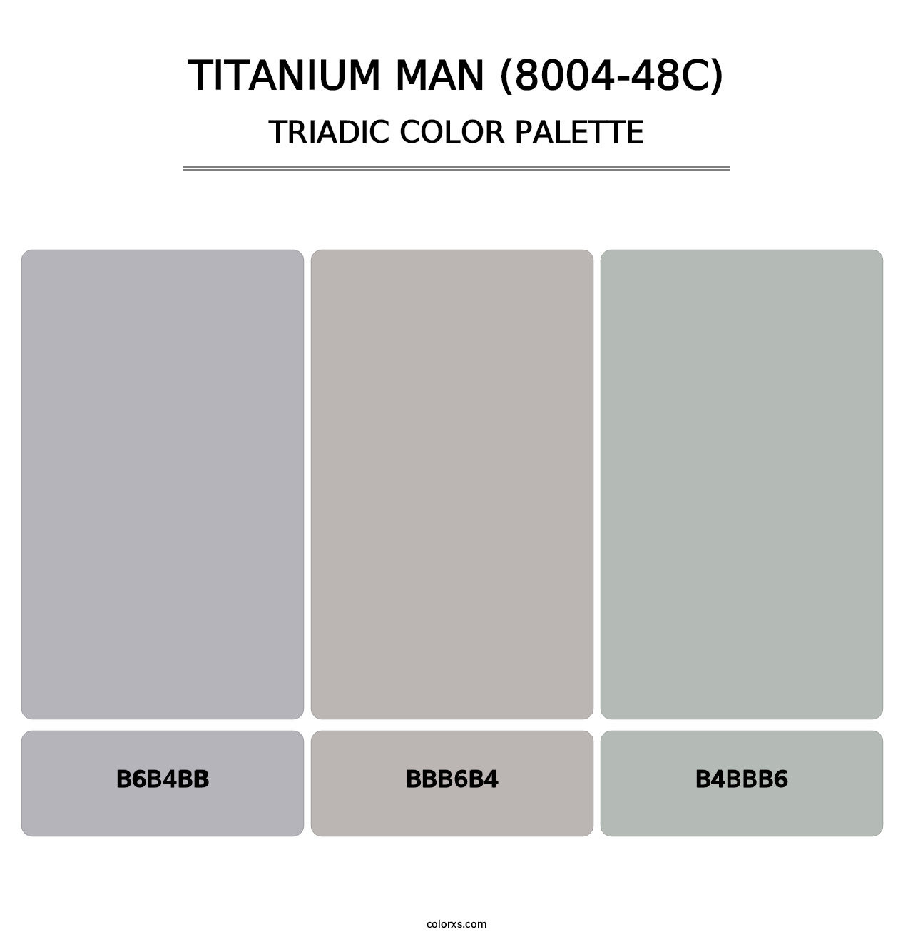 Titanium Man (8004-48C) - Triadic Color Palette
