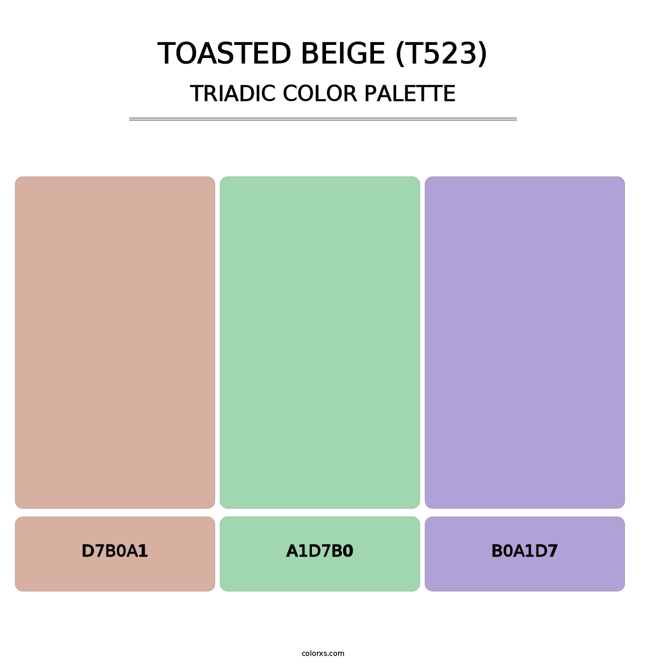 Toasted Beige (T523) - Triadic Color Palette