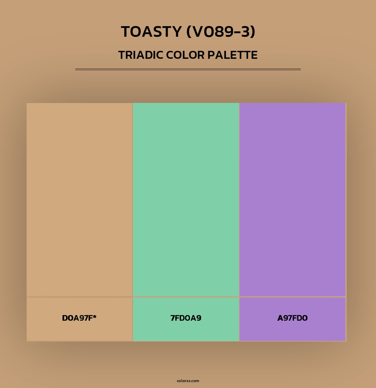 Toasty (V089-3) - Triadic Color Palette
