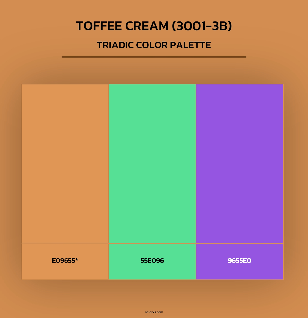 Toffee Cream (3001-3B) - Triadic Color Palette
