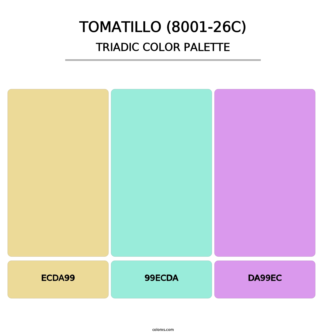 Tomatillo (8001-26C) - Triadic Color Palette
