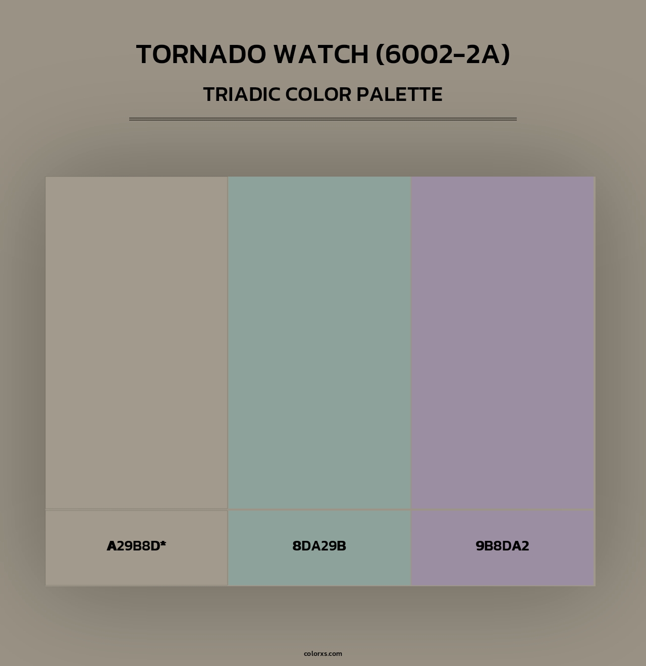 Tornado Watch (6002-2A) - Triadic Color Palette