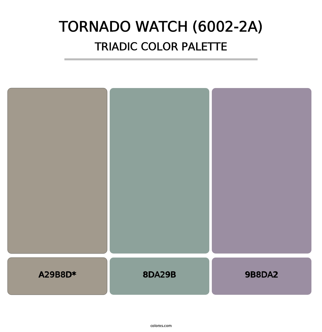 Tornado Watch (6002-2A) - Triadic Color Palette