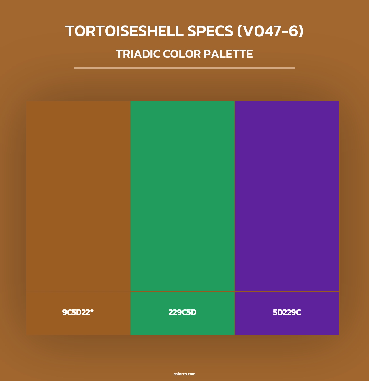 Tortoiseshell Specs (V047-6) - Triadic Color Palette