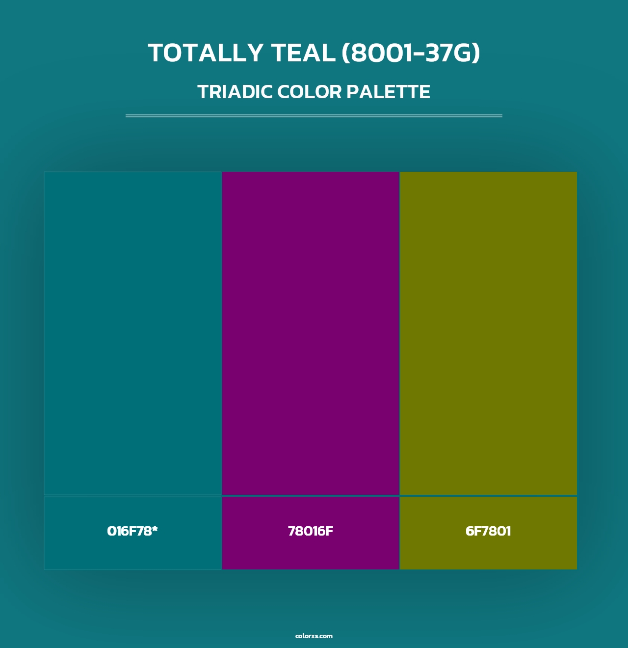 Totally Teal (8001-37G) - Triadic Color Palette