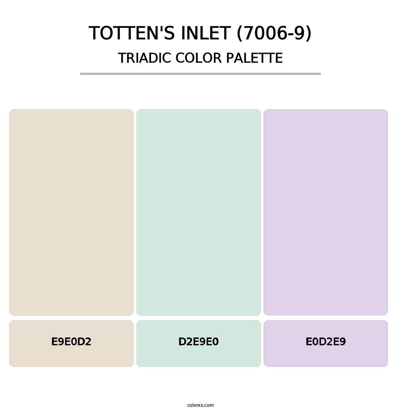 Totten's Inlet (7006-9) - Triadic Color Palette