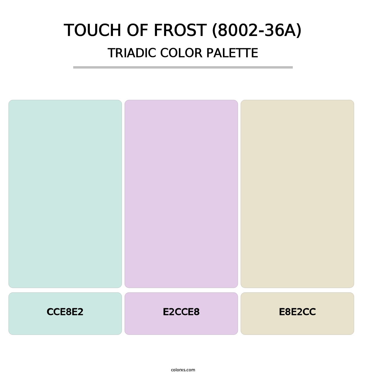 Touch of Frost (8002-36A) - Triadic Color Palette