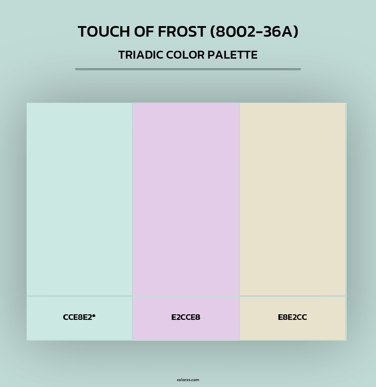 Touch of Frost (8002-36A) - Triadic Color Palette